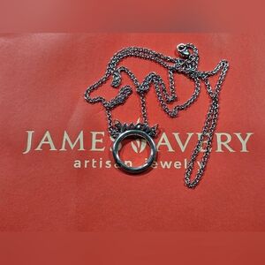 James Avery Sterling "Mom" Changeable Charm Necklace